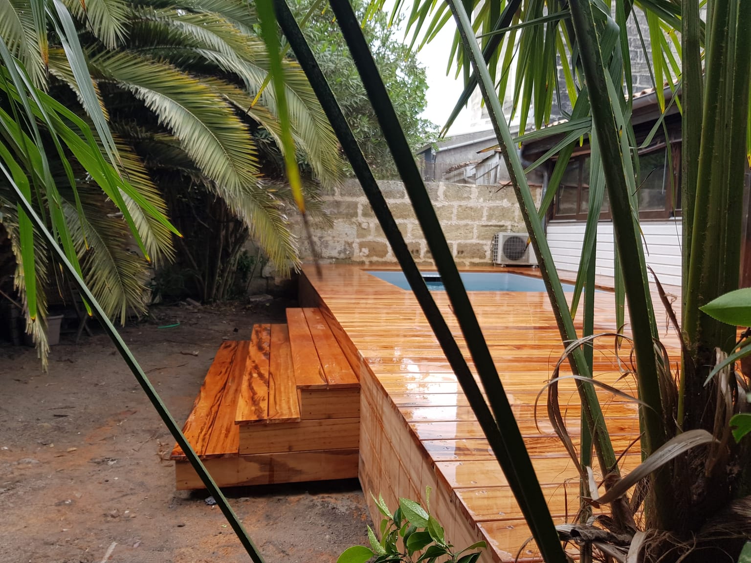 Aménagement extérieur bois par Tera Nature, paysagiste à Bordeaux — réalisation 1